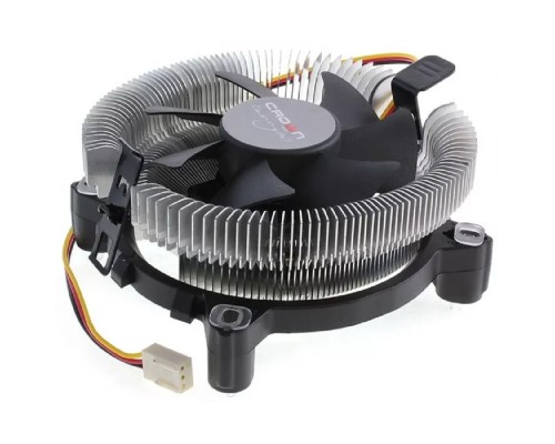 [вентилятор] CROWN Кулер для процессора CM-80 v2 (Для Intel + 1700 и AMD, TDP до 65 Ватт, коннектор 3 pin, Низкая посадка радиатора , Гидродинамический  подшипник, Размер: 115*103*42 мм)