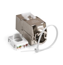 Exegate EX297344RUS Модуль-вставка Keystone Jack RJ-45 ExeGate KJ-8P8C-SH-C6-180-TL (Кат.6, экранированная, 180 градусов, IDC Toolless (без инструмента))