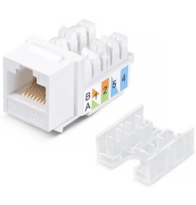 Exegate EX297343RUS Модуль-вставка Keystone Jack RJ-45 ExeGate KJ-8P8C-U-C5e-180-TL (Кат.5e, неэкранированная, 180 градусов, IDC Toolless (без инструмента))