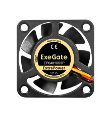 Exegate EX295217RUS Вентилятор 12В DC ExeGate ExtraPower EP04010S3P (40x40x10 мм, Sleeve bearing (подшипник скольжения), 3pin, 7500RPM, 36dBA)