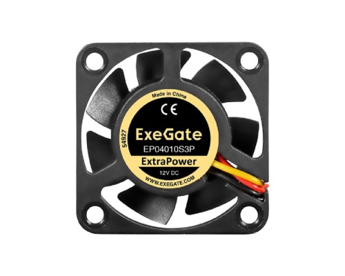 [Вентиляторы] Exegate EX295217RUS Вентилятор 12В DC ExeGate ExtraPower EP04010S3P (40x40x10 мм, Sleeve bearing (подшипник скольжения), 3pin, 7500RPM, 36dBA)