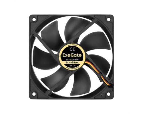 [Вентиляторы] Exegate EX295243RUS Вентилятор 12В DC ExeGate ExtraSilent ES12025B3P (120x120x25 мм, 2-Ball (двойной шарикоподшипник), 3pin, 1850RPM, 30dBA)