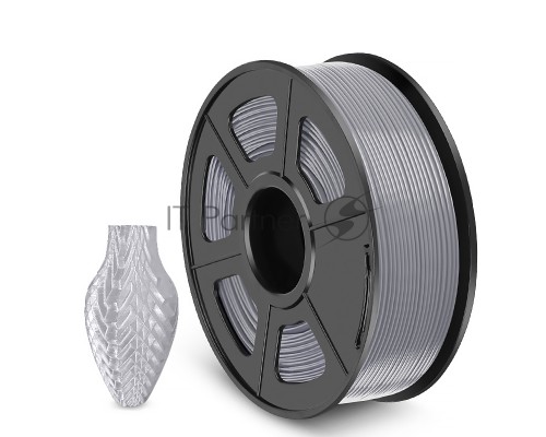 Филамент NVPRINT PETG Silver для 3D печати диаметр 1.75мм  длина 330 метров  масса 1 кг