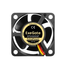 Exegate EX297014RUS Вентилятор 12В DC ExeGate ExtraPower EP04020S3P (40x40x20 мм, Sleeve bearing (подшипник скольжения), 3pin, 7000RPM, 32dBA)