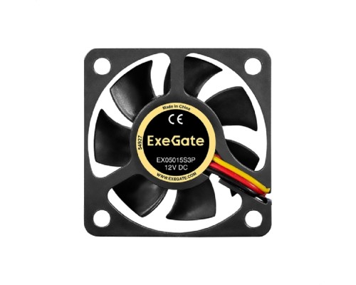 [Вентиляторы] Exegate EX297024RUS Вентилятор 12В DC ExeGate EX05015S3P (50x50x15 мм, Sleeve bearing (подшипник скольжения), 3pin, 5500RPM, 30dBA)