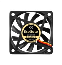 Exegate EX297026RUS Вентилятор 12В DC ExeGate ExtraSilent ES06010B3P (60x60x10 мм, 2-Ball (двойной шарикоподшипник), 3pin, 2000RPM, 16dBA)