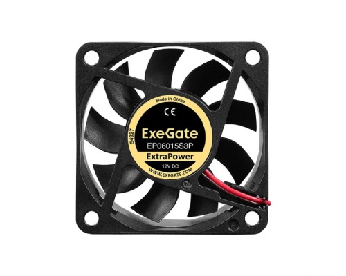 [Вентиляторы] Exegate EX297029RUS Вентилятор 12В DC ExeGate ExtraPower EP06015S3P (60x60x15 мм, Sleeve bearing (подшипник скольжения), 3pin, 4800RPM, 32dBA)