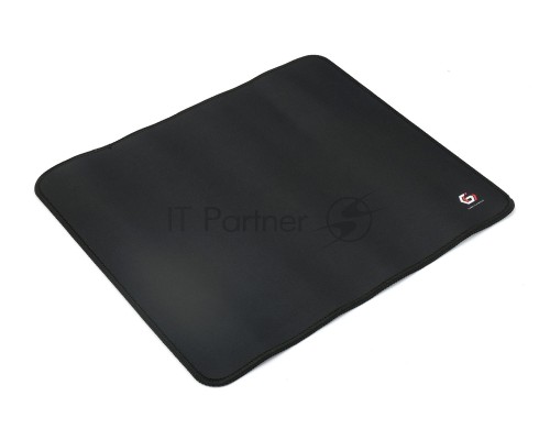 Коврик для мыши Gembird MP-35-30-BLACK, черный, 350х300х3мм, ткань+резина, оверлок, коробка