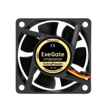Exegate EX297034RUS Вентилятор 12В DC ExeGate ExtraPower EP06025S3P (60x60x25 мм, Sleeve bearing (подшипник скольжения), 3pin, 4500RPM, 31dBA)