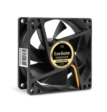 Exegate EX297043RUS Вентилятор 12В DC ExeGate ExtraSilent ES08025S3P (80x80x25 мм, Sleeve bearing (подшипник скольжения), 3pin, 2100RPM, 21dBA)