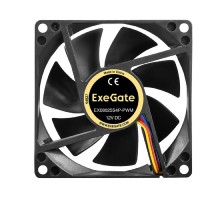Exegate EX297045RUS Вентилятор 12В DC ExeGate EX08025S4P-PWM (80x80x25 мм, Sleeve bearing (подшипник скольжения), 4pin, PWM, 0-2300 RPM, 0-23dBA)