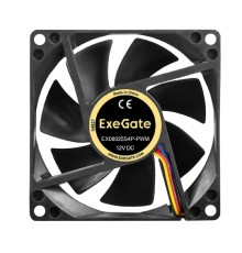 Exegate EX297045RUS Вентилятор 12В DC ExeGate EX08025S4P-PWM (80x80x25 мм, Sleeve bearing (подшипник скольжения), 4pin, PWM, 0-2300 RPM, 0-23dBA)