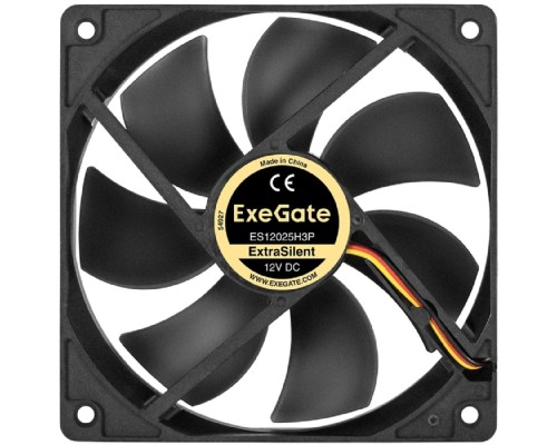 [Вентиляторы] Exegate EX297056RUS Вентилятор 12В DC ExeGate ExtraSilent ES12025H3P (120x120x25 мм, Hydraulic bearing (гидродинамический), 3pin, 1450RPM, 24dBA)