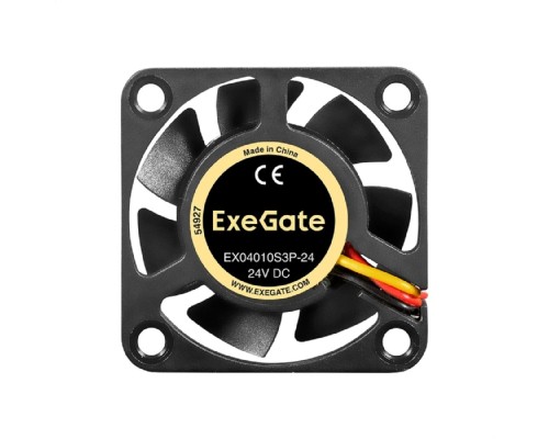[Вентиляторы] Exegate EX297063RUS Вентилятор 24В DC ExeGate EX04010S3P-24 (40x40x10 мм, Sleeve bearing (подшипник скольжения), 3pin, 7500RMP, 38,5dBA)