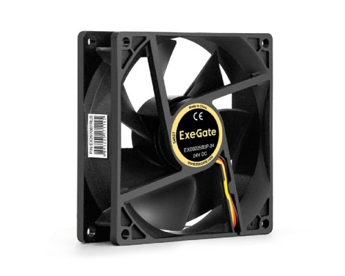 [Вентиляторы] Exegate EX297087RUS Вентилятор 24В DC ExeGate EX09225B3P-24 (92x92x25 мм, 2-Ball (двойной шарикоподшипник), 3pin, 2750RMP, 35dBA)