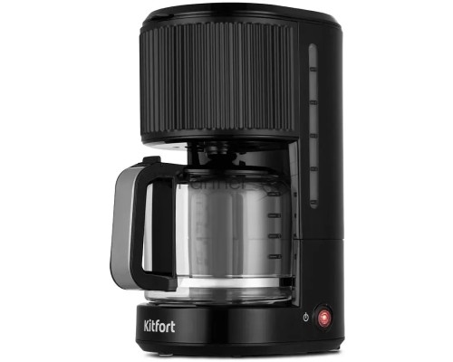 Кофеварка капельная Kitfort КТ-7236 черный, исп. кофе - молотый, 1.25 л, 1080 Вт.