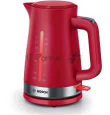 Чайник электрический Bosch TWK4M224 1.7л. красный корпус: пластик