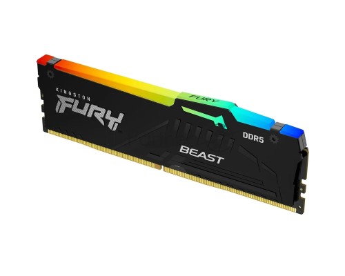 Оперативная память Kingston 16Gb DDR5 5600 (1*16Gb) DIMM RGB Fury Beast Black Expo Ret