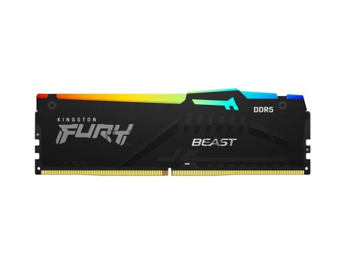 Оперативная память Kingston 16Gb DDR5 5600 (1*16Gb) DIMM RGB Fury Beast Black Expo Ret