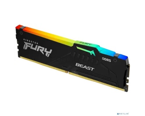 Оперативная память Kingston 16Gb DDR5 5600 (1*16Gb) DIMM RGB Fury Beast Black Expo Ret