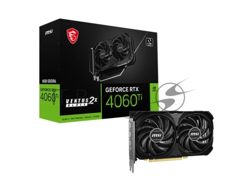 Видеокарта MSI RTX4060Ti 8G VENTUS 2X BLACK E1 RTX 4060TI 8Gb 128bit GDDR6