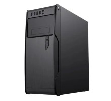 PowerCool Компьютерный корпус без ТМ, S1008BK-2U3C-NP NP (MidiTower, БЕЗ БП, Black, 2*USB3.0+2*USB Type-C +HD Audio) 