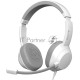 Наушники с микрофоном A4Tech Fstyler FH150U белый/серый 2м накладные USB оголовье (FH150U WHITE)