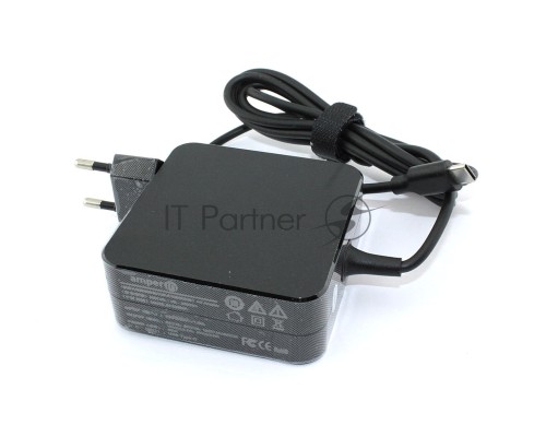 Блок питания (сетевой адаптер) Amperin 5V 3A - 20V 3.25A 65W Type-C квадратный корпус