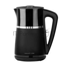Чайник электрический Galaxy Line GL 0338, черный, пластик, 2200 Вт, 1,7 л