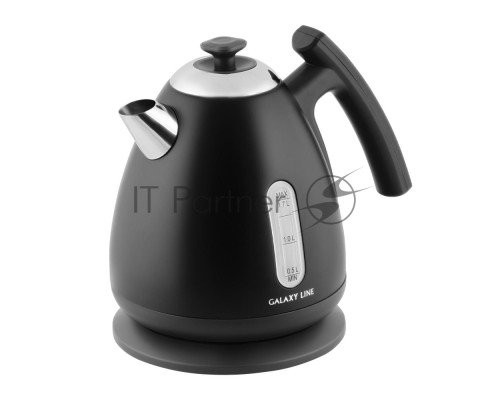 Чайник электрический Galaxy Line GL 0343, черный нефрит, металл, 2200 Вт, 1,7 л