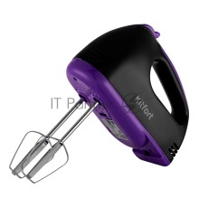 Миксер ручной Kitfort КТ-3404 100Вт черный/фиолетовый