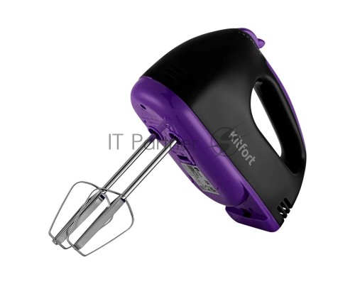 Миксер ручной Kitfort КТ-3404 100Вт черный/фиолетовый