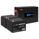 Комплект ИБП EX295994RUS + батарея 26Aч EX282970RUS 2шт (инвертор, синус, для котла, PF=1, настенный) ExeGate IdealSine SR-1500.LCD.2SH  <1500VA/1500W, чистая синусоида, цветной LCD-дисплей, 2*Schuko, крепление настенное, Black> + батарея ExeGate DT 1226