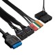 Компьютерный корпус Minitower ExeGate mEVO-9302-NPX400 (mATX, БП 400NPX с вент. 12см, 2*USB+1*USB3.0, HD аудио, черный, с RGB подсветкой)