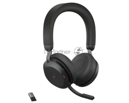 Гарнитура беспроводная Jabra Evolve 2 75, Link380a MS Stereo Stand Black