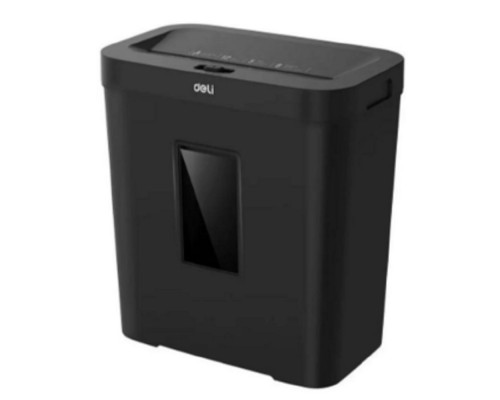 [Уничтожитель документов] Шредер Deli ET022, Черный, Р-4, 4х40, 8 Листов, 12л.