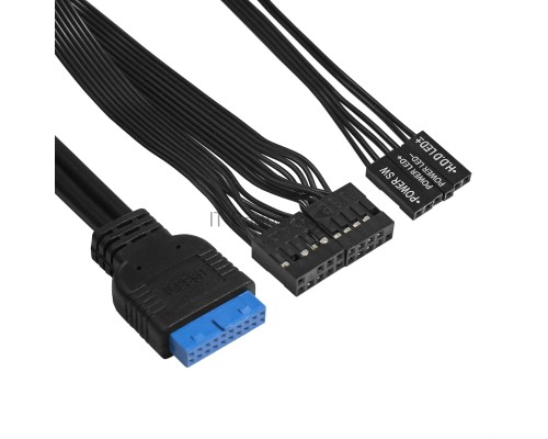 Компьютерный корпус Desktop ExeGate MI-641-01 (mini-ITX/mATX, без БП, 2*USB+2*USB3.0, HD аудио, черный)