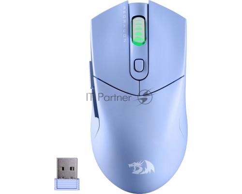 Мышь беспроводная REDRAGON St4r Pro голубой, 26000 dpi, радиоканал, Bluetooth, USB, кнопки - 6