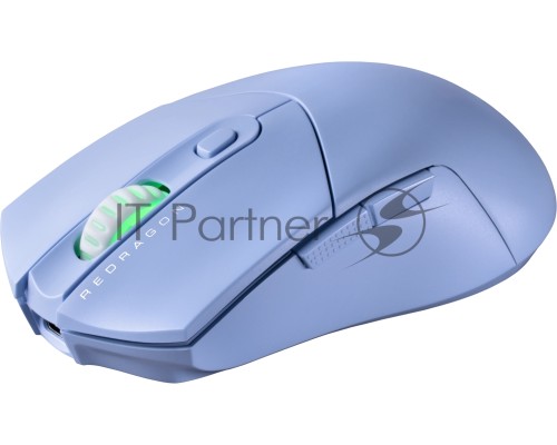 Мышь беспроводная REDRAGON St4r Pro голубой, 26000 dpi, радиоканал, Bluetooth, USB, кнопки - 6
