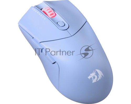 Мышь беспроводная REDRAGON St4r Pro голубой, 26000 dpi, радиоканал, Bluetooth, USB, кнопки - 6