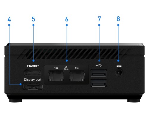 Неттоп MSI Cubi N ADL Intel Processor N200, 4Gb DDR4 SO-DIMM, 128GB SSD M.2, Intel UHD Graphics, noDVD, WiFi, BT, 65W, no keyboard&mouse, WinPro11, 1y war-ty