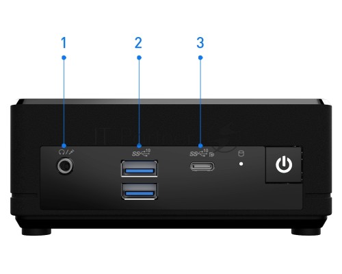 Неттоп MSI Cubi N ADL Intel Processor N200, 4Gb DDR4 SO-DIMM, 128GB SSD M.2, Intel UHD Graphics, noDVD, WiFi, BT, 65W, no keyboard&mouse, WinPro11, 1y war-ty