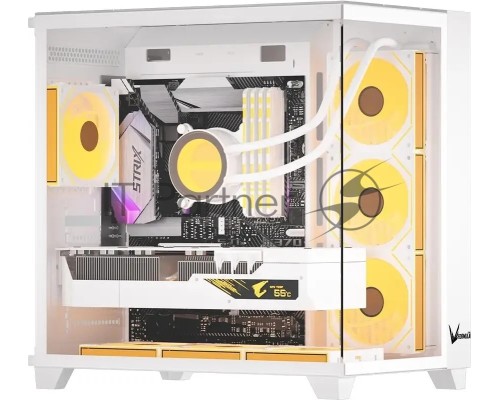 Компьютерный корпус Formula Crystal Z9 белый без БП ATX 7x120mm 2xUSB3.0 audio bott PSU