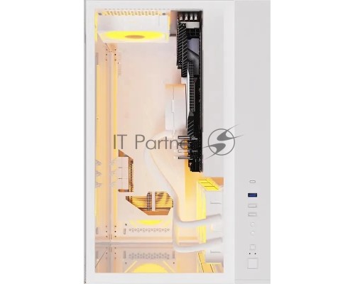 Компьютерный корпус Formula Crystal Z9 белый без БП ATX 7x120mm 2xUSB3.0 audio bott PSU