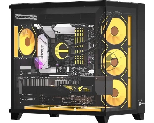 Корпус Formula Crystal Z9 черный без БП ATX 7x120mm 2xUSB3.0 audio bott PSU