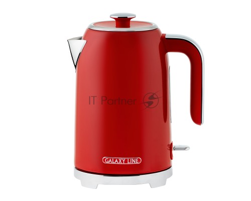 Чайник электрический Galaxy Line GL 0349 1.7л. 2200Вт красный корпус: нерж.сталь (ГЛ0349Л)