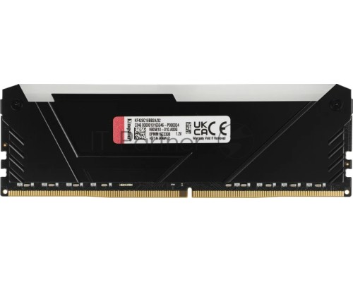 Оперативная память Kingston DDR4 32GB 2666MHz Kingston KF426C16BB2A/32 Fury Beast RGB RTL Gaming PC4-21300 CL16 DIMM 288-pin 1.2В dual rank с радиатором Ret