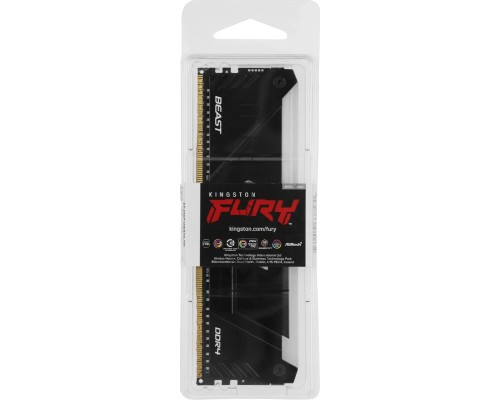 Оперативная память Kingston DDR4 32GB 2666MHz Kingston KF426C16BB2A/32 Fury Beast RGB RTL Gaming PC4-21300 CL16 DIMM 288-pin 1.2В dual rank с радиатором Ret