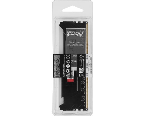 Оперативная память Kingston DDR4 32GB 2666MHz Kingston KF426C16BB2A/32 Fury Beast RGB RTL Gaming PC4-21300 CL16 DIMM 288-pin 1.2В dual rank с радиатором Ret