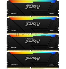 Оперативная память Kingston DDR4 4x8GB 3200MHz KF432C16BB2AK4/32 Fury Beast RGB RTL Gaming PC4-25600 CL16 DIMM 288-pin 1.35В dual rank с радиатором Ret